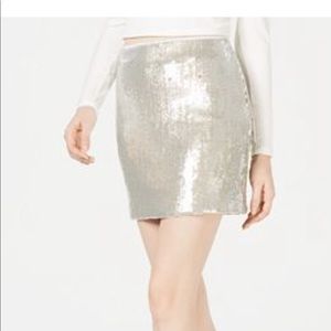 Macy’s silver sequin skirt - size XL - worn once